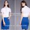 Ladies Fashion Short Sleeve Front Facing Placket Formal Shirt
