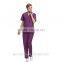 Juqian 2016 Quality Hot Purple V Neck Summer Hospital Housekeeping Staff Uniforms