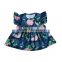 Wholesale Baby Girls Tunic Dress Boutique Floral Bird Print Pearl Dress Flower Children Girl Dress