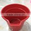 plastic round bin container bucket with handle