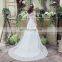 Wholesale Off Shoulder Half Sleeve Lace-Up A Line Lace Wedding Dresses SQS046