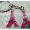 Acrylic keychain with surfboard shape and custom logo inserted