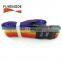 Custom logo rainbow color code lock luggage suitcase belt/strap with coded lock