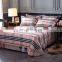 Bed Sheets 4Pcs Set Khaki Custom cross stripe Design Comforters Bedding Sets