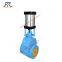 Wafer type pneumatic operation Ceramic double Disc Gate Valve FRZ674TC