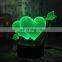 LOVE Romantic 3D Arrow Through the Heart LED Night Light Desk Lamp Wedding Bedroom Decor Lovers & Couple & Sweetheart Best Gift