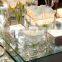 Wedding decoration rectangle round table centerpiece mirror 12 pcs per set