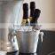 Silver Ice Bucket, Wine Cooler With Handle, Bulk Ice Buckets And Bottle Holder