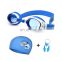 Swimming Cap Kids Swimming Goggles Silicone Nose Clip Ears Plug Set Anti Fog Adjustable Eyewear Diving Glasses Sport Equipment