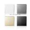BAIJIANG UK Standard Wall Push Button Light Switch 16A Silver Alloy contact Flame retardant PC Sockets And Switches Electrical