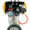 DKV Air Control Wafer Type Butterfly Valve Double Acting ss304 FRL solenoid positioner Pneumatic Butterfly Valve