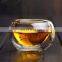 Modern Double Wall Glass Insulated Teacups, Insulated Tea Cups for Wine whisky
