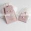 PandaSew Custom Logo High Quality Pink Microfiber Snap Button Jewelry Bag with Insert Pad Jewelry Pouch