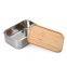 Eco Friendly Bpa Free Stainless Steel Bento Lunch Box Meal Prep Food Container with Bamboo Lid