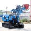 Photovoltaic crawler hydraulic hammer vibratory pile driver