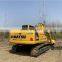 Low working hours nearly new komatsu pc200-8 used crawler excavator with widen shoes hammer line