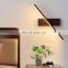 Bedroom bedside wall lamp rotatable adjustable angle indoor LED lighting aluminum simple strip wall lamp