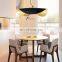 Italy Nordic Creative Black Gold Foil Chandelier Bedroom Art Modern Elegant Metal Hat Pendant Light