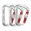 JRSGS Wholesale Factory 3PCS Auto Locking Carabiner for Camping  Outdoor Climbing Activity 30KN Aluminum Anodizing Snap Hook