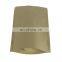 plain foil lined zipper stand up pouch food grade kraft paper bag with valve