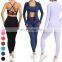 Wholesale Activewear Running Sport Jacket Shockproof Sports Bra High Waist Leggings 4 Piece Suit Women Gym Fitness Yoga Sets