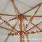 New outdoor umbrella with fan, pillar umbrella, imitation wooden frame, courtyard umbrella and USB quick charging port.
