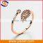 Adjustable Rose Gold Leaf shaped engagement Ring