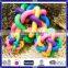 Rainbow Color Soft Rubber Vocal Cheap Balls Pet Toys Ball