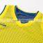 Yellow Contrast Blue Mesh Fabric Digital Printing Sleeveless Basketball Uniforms Yellow