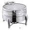 Luxury show window chafing dish, chafing dish with galss lid