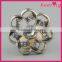Fashion metal flower button in factory price WBK-1493