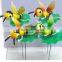 5 inch Bee on Lotus Plastic Outdoor Yard Hot Sale Decorative Garden Animals Stakes