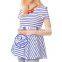 Custom 100% cotton jersey yarn dyed maternity clothing