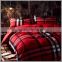 2016 Latest Design 100%cotton Yarn Dyed Plaid Style Duvet Cover Sets
