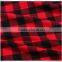 Red and black checks 100 cotton woven yarn dyed fabric, in stock