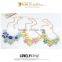 Sweet fashion resin flower necklace Crystal and Resin Alloy colorful Flower statement Necklace in Stock