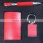 2015 new innovative product business gift set keychain ball pen business card holder