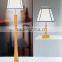 2015 modern coffee wood hotel lamp/table lamps with fabric shade