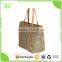 Top Quality Waterproof Matte Nylon Carrying Handbag with Two Leather Handle