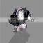 Popular black and white flower Shape Crystal Clock for Wholesale
