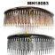 bulk wholesale cheap decorative black plain plastic hair combs