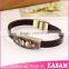 Fashion truth leather bracelet with magnetic clasp