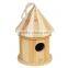 2016 Wholesale FSC small wood carved unfinishe decorative wooden bird houses