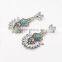 wholesale Good Quality Vintage Crystal Turquoise Tassels Dangle Earrings For Women