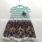 2016 summer bulk cupcake girls dress kids wholesale children clothes set with customized matching pant