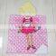 Velour cotton holiday gift kids hooded towel with customer design printed