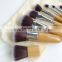 OEM New 10pcs Soft Hair Bamboo Make Up Brush Set
