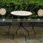 Hot Folding Wrought Iron Mosaic Outdoor Garden Furniture