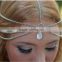 Indian Silver Wedding Crystal Rhinestone Headpiece Head Chain Jewelry HeadBand Bridal Hair Accessories