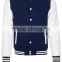 Daijun oem 100% cotton winter black and navy blue embroidery custom plain dyed baseball jersey men high quality casual jacket